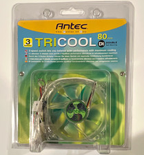 Antec TriCool 80mm Clear Case Fan DBB 3-Speed 2600RPM 30CFM 3-Pin 12V picture