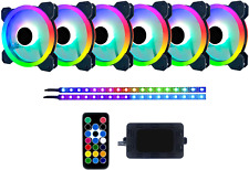 RGB 120mm Dual-Ring LED Fan w/ Remote, Anti-Vibration Pads & Magnetic LED Strips picture