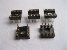 100 pcs IC Socket 8 pin Round DIP High Quality Gold Plated New picture