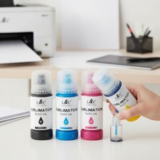 Vibrant CMYK Sublimation Ink for Epson Printers – Effortless Auto Refill Bottles picture
