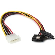 StarTech PYO2LP4LSATA 12in LP4 to 2x Latching SATA Power Y Cable picture