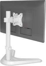 White Single Monitor Mount Desk Stand for 13-32 inch Screen VESA 75 100 Claiks picture