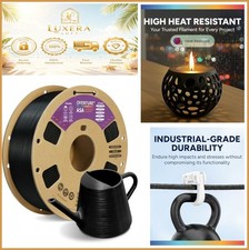 ASA 1.75mm 3D Printer Filament UV & Weather Resistant Black 1kg Spool picture