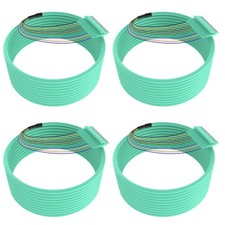 4Pack LC UPC 12 Strand Multimode Fiber Optic Pigtail Cables, OM3/OM4 50/125, ... picture