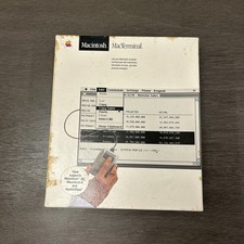 Macintosh MacTerminal M0521 Version 1.0. Vintage Apple software 1984 Big Box picture