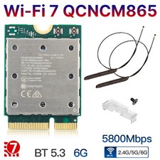M.2 WiFi 7 Adapter Bluetooth 5.3 Card QCNCM865 Tri-Band Intel Netwrok AMD Win 11 picture