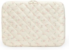 Cute Quilted Laptop Sleeve 13 Inch Puffy Floral Protective Case for MacBook Padd picture
