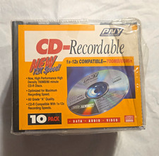PNY CD-R Recordable Discs 10 Pack 700MB/80min Up to 12x Jewel Case picture