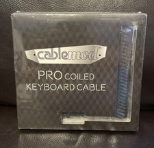 CableMod Pro Coiled Keyboard Cable Dark Rainbow, USB A to USB Type C, 150cm picture