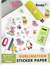 Lot Koala Sublimation Sticker Paper Waterproof, Glossy White/Matte White /Clear picture