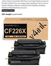 v4ink 2-Pack Compatible 26X Toner Cartridge Replacement for HP 26X CF226X Toner picture