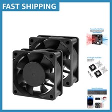Versatile 60mm 12V DC Cooling Fan, 5600 RPM for Car Audio & Electronics - 2-Pack picture