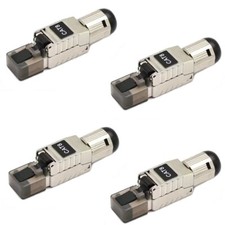 4x CAT8 RJ45 Network LAN Ethernet Shielded Plug Connector 2000MHz Toolless picture
