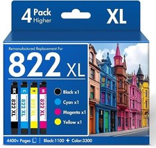 4 822XL Premium Ink Cartridge Compatible for Epson Workforce Pro WF-3820 WF-4830 picture