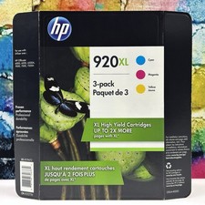 HP 920XL 3 Pack Cyan Magenta Yellow High Yield Ink Cartridges Original Print New picture