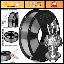 Silver PETG 3D Printer Filament 1kg 1.75mm, High Dimensional Accuracy, Vacuum Se picture