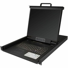 StarTech 8 Port Rackmount KVM Console w/ Cables - Integrated KVM Switch w/ 19