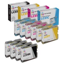 Compatible Ink Replacement for Brother LC51 (4 Blk, 2 C, 2 M, 2 Y, 10-Pk) picture