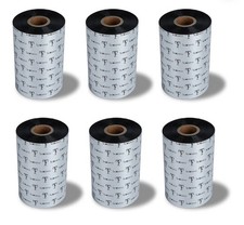 6 Rolls: Wax Thermal Transfer Ribbon, 110mm x 450M 4.33