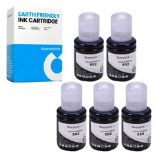5PK Replacement T502BK Ink Bottles for Epson EcoTank ET-4760 ET-4850 ET-4856 picture