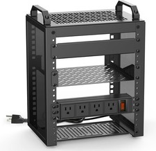 10Inch Mini Server Rack,6U Network Rack with Rack PDU Power | Depth of 7.87 inch picture