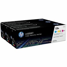 Sealed & Genuine HP 128A (CF371AM) LaserJet Toner Cartridge - 3 Pack CMY Colors picture