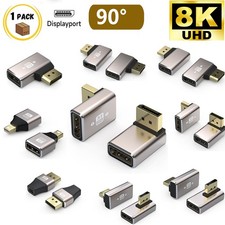 8K DisplayPort 1.4 Adapter 1-Pack, (Up and Down) Right Angle DP Male to Female picture