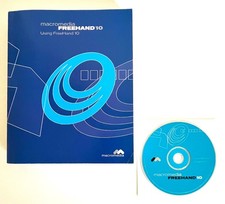 Macromedia Freehand 10 Mac CD Software & 1st Edition Manual Book 2001 Vintage picture