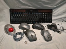 Logitech unify wireless lot; t-bc1 trackball; webcam v-u0028; mx  m510 k750 m720 picture