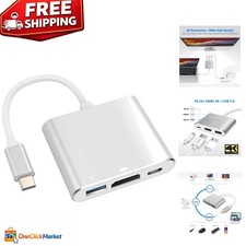 3-in-1 USB C to HDTV Multiport Adapter for 4K Video & High-Speed Data Transfer picture