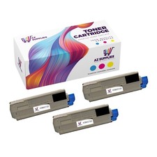 OKI Data Compatible Toner Cartridge for 43865720 C5850 C6150 C6150DN Black 3 PK picture
