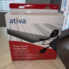 Ativa Floor Cord Organizer Grey 6' X 2.5