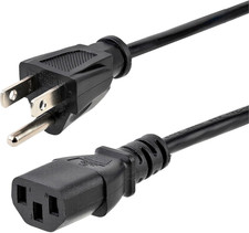 Startech 10Ft Computer Power Cord, 10A 125V, 18AWG, Black (PXT10110) picture