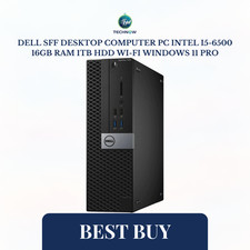 Dell SFF Desktop Computer PC Intel i5-6500 16GB RAM 1TB HDD Wi-Fi Windows 11 Pro picture