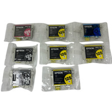 Lot of 9 Epson 125 DURABrite Ultra Ink T125 Black Cyan Magenta Yellow NX-125 picture