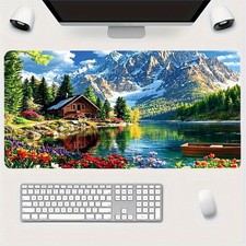 Dreamscape Desk Mat - Large Gaming Mouse Pad with Panoramic Natural Landscape picture