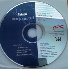 APC Network Management Card Software CD picture