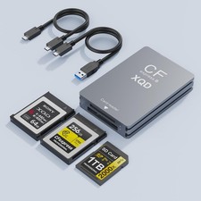 3-in-1 CFexpress Type B/XQD/SD Card Reader, USB 3.2 Gen 2 10Gbps CFexpress Ty... picture