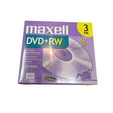 Maxell DVD+RW 4.7GB 4x Recordable Rewritable Discs 3 Pack picture