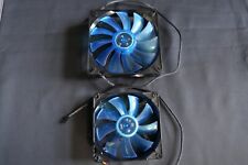 USED Gelid Gamer Wing 12 and 14 UV Blue 120mm + 140mm Fan picture