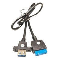 USB 3.0 Screws Host Case Panel Mount Mainboard Data Extension Cable 19Pin 83cm picture