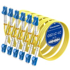 OS2 LC To LC Fiber Patch Cable 5M Single Mode Duplex 1G/10Gb 9/125 Yellow 6 PCS picture