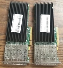 Lot of 2 Silicom PE310G4SPI9L-XR-CX3 4-Port SFP+ PCIe Server Adapter Cards picture