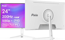 Pixio PX248 Wave White 24 Inch 200Hz Refresh Rate FHD 1080P Resolution Fast IPS picture