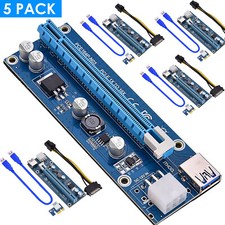 5 Packs USB 3.0 PCI-E PCI Express Risers GPU Mining Powered Riser Adapter Card picture