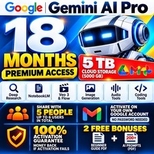 Google AI Gemini Pro 18 Months | 5TB | AI Image & Video Generation | Guaranteed picture