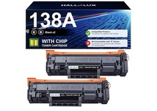 2PK 138A W1380A Black Toner Cartridge w/ Chip For HP LaserJet Pro 3001dw 3101fdw picture