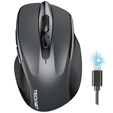 Wireless Mouse (BT5.0/3.0 & 2.4G) Rechargeable 4800 DPI Silent USB A & Blueto... picture