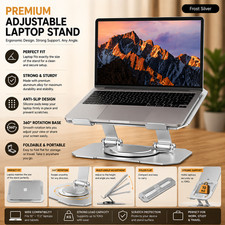 360° Rotatable Laptop/Tablet Stand Adjustable Foldable Desktop Holder for iPad picture
