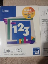 Lotus 1-2-3 Release 2.3 DOS Vintage Software Box Manuals Disks IBM PC picture
